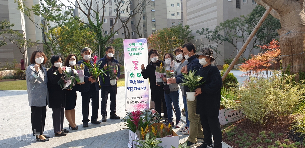 풍덕천1동, 청소년지도위원 화훼농가 돕기 캠페인